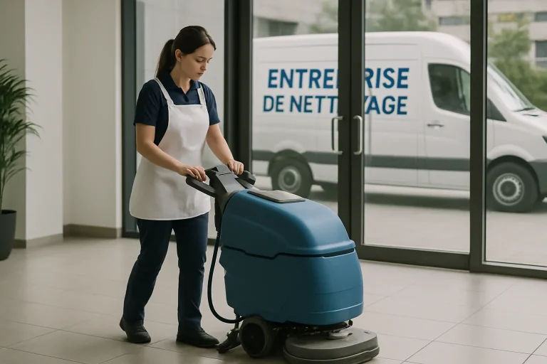 Intérieur de bureau propre avec des professionnels du nettoyage à Saint-Louis-de-Montferrand.