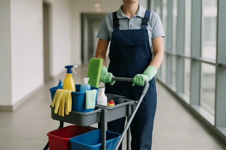 Équipe de nettoyage effectuant des travaux dans un appartement à BASSENS.