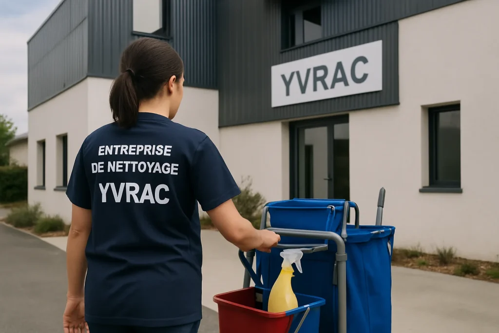 Équipe de nettoyage nettoyant un appartement à Yvrac avec des équipements modernes.