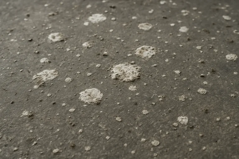 Surface couverte de fientes de pigeon séchées, détails de texture